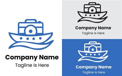 Premium Vector Boat With Camera Logo Design
