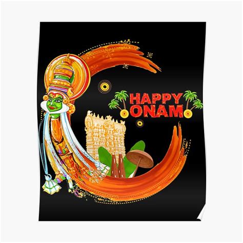 Happy Onam Poster For Sale By Thegumpshop Redbubble