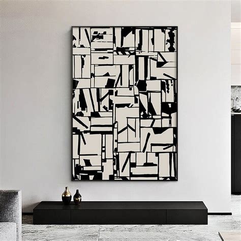 Modern Industrial Style Black and White Wall Art Big Size Home Decor Picture for Living Room One ...