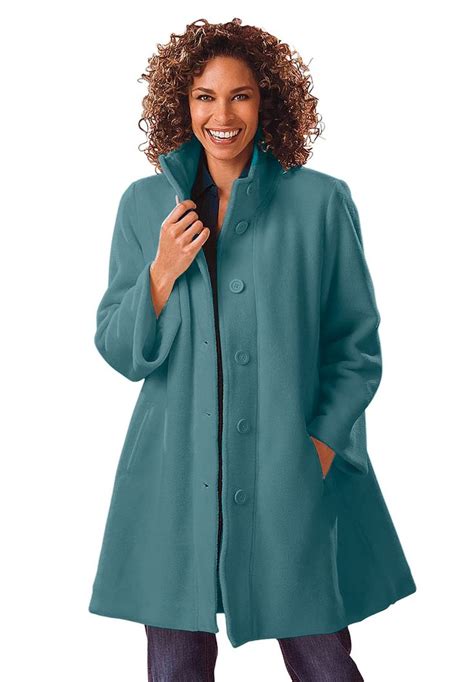 Jacket Swing Style In Cozy Fleece Plus Size Coats For Women Plus Size Fashion