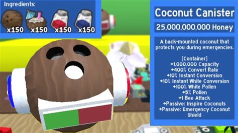 I Finally Get The COCONUT CANISTER In Bee Swarm Simulator YouTube