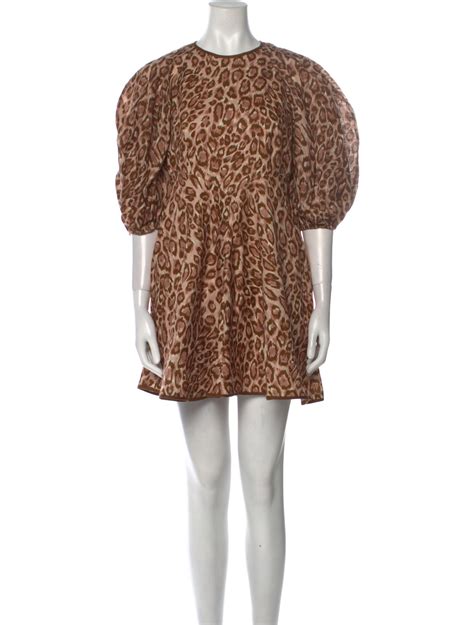 Zimmermann Animal Print Mini Dress W Tags Brown Dresses Clothing