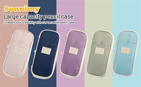 Amazon Sonuimy Large Capacity Pencil Case Pouch Cute Aesthetic