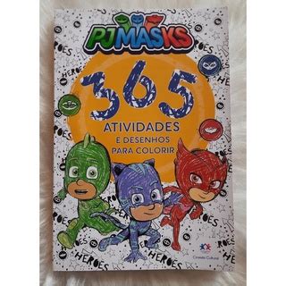 Livro Infantil 365 Atividades E Desenhos Para Colorir PJ Masks Shopee