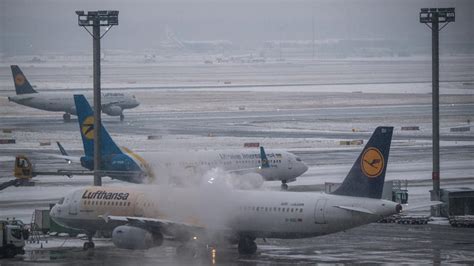 Schneechaos in München wirbelt Pläne am Flughafen Frankfurt