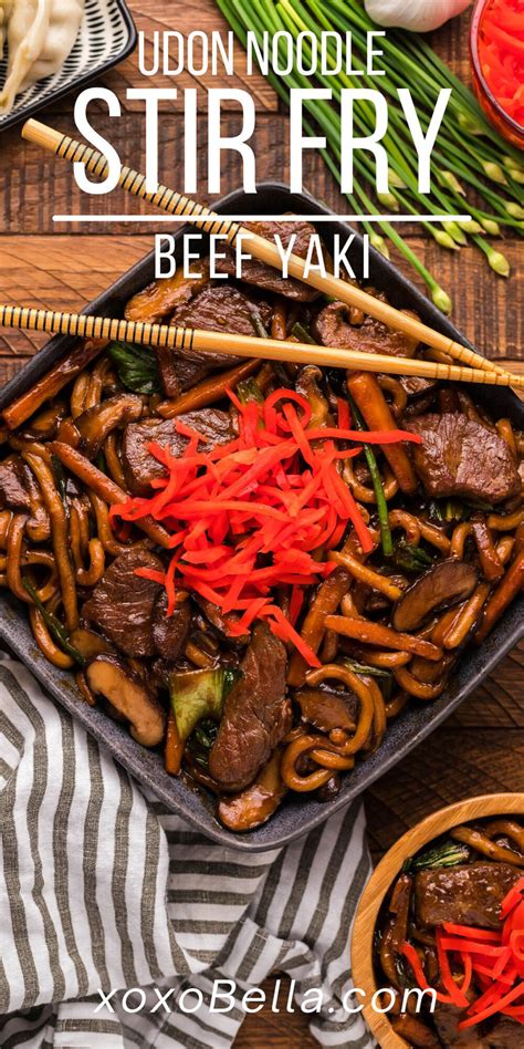 Beef Yaki Udon Noodle Stir Fry Xoxobella