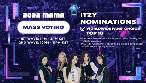 ITZY Worldwide Team On Twitter 2022 MAMA Mass Voting Event ITZY