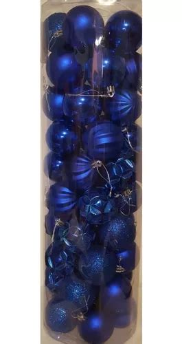 Esferas Azul Rey Navideñas Set 50pz 6cm Adorno Arbol Navidad Envío gratis