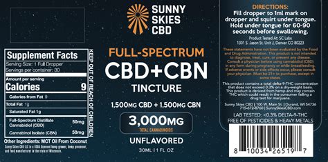 Cbdcbn Tincture Unflavored Cbd Products Full Spectrum