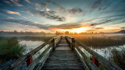 640x360 Resolution Sunrise Point Bridge 640x360 Resolution Wallpaper