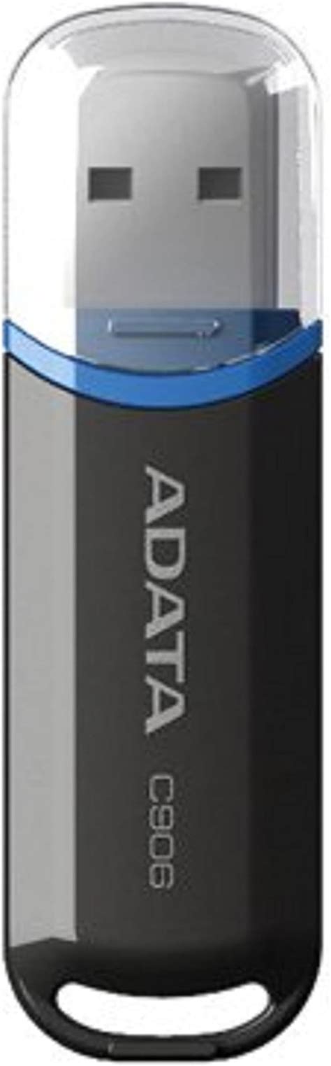 ADATA 16 GB Memoria Flash USB 2 0 Con Tapa Color Negro Con Azul Modelo