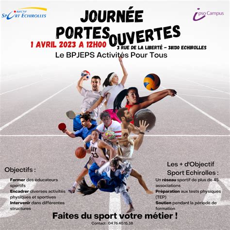 Journée Portes Ouvertes Objectif Sport Echirolles