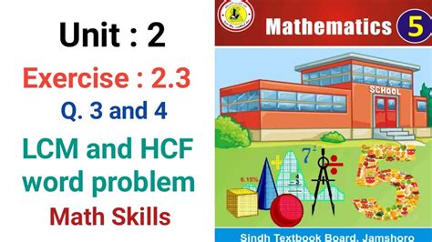 Maths Class 5 Unit 2 3 Q 3 4 Exercise 2۔ Sindh Textbook Board Youtube