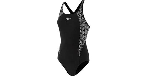 Speedo Boomstar Splice Flyback Swimsuit Blackwhite • Pris