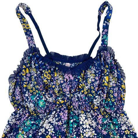 Cacique Plus Blue Floral Slip Dress Nightie Lingerie Gem