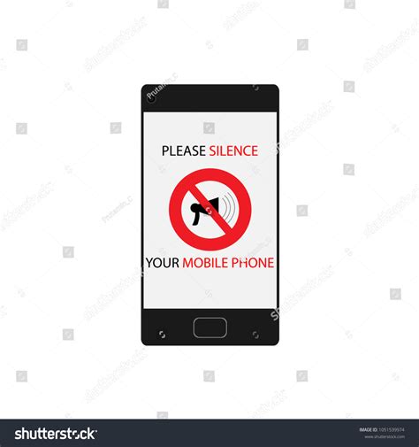 Please Silence Your Mobile Phone Vector Stock Vector Royalty Free