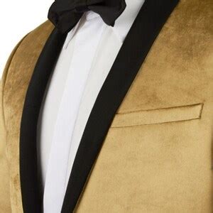 Men Elegant Luxury Golden Velvet Jacket Grooms Wedding Dinner Party