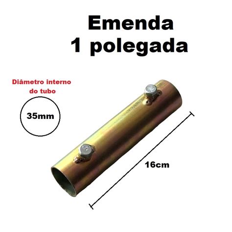 Suporte Emenda Polegada Para Tubo Cano De Antena Shopee Brasil