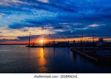 Beautiful Bright Sunset Over Port Stock Photo Shutterstock