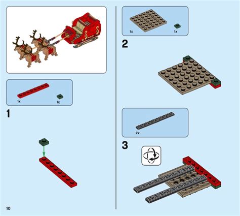 LEGO Instructions for set 40499 Santa's Sleigh, Seasonal - Christmas