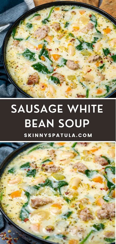 Sausage White Bean Soup Skinny Spatula