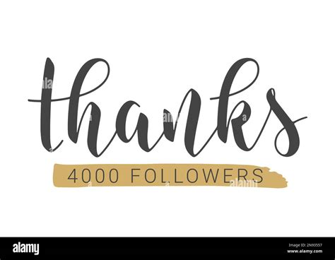 Vector Stock Illustration Handwritten Lettering Of Thanks 4000