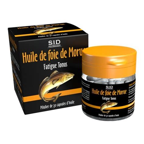 Sidn huile de foie de morue fatigue tonus 30 gélules 82848