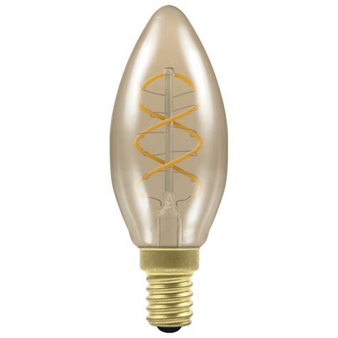 X2 LED Vintage Spiral Filament Candle Light Bulb 3W SES E14 Warm White