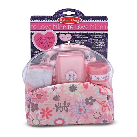 Melissa Doug Doll Diaper Changing Set Diaper Bag Set Baby Doll