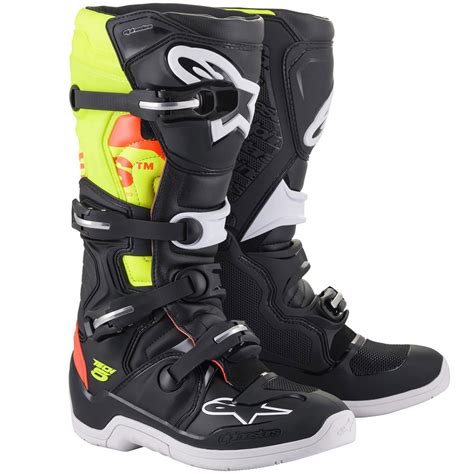 Bota Alpinestars Tech 5 Preto Amarelo Flúor