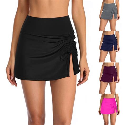 Women S Swim Skirt High Waisted Bathing Suit Skirt Bikini Bottoms EBay
