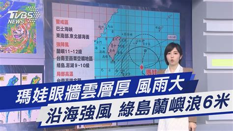 瑪娃眼牆雲層厚 風雨大 沿海強風 綠島蘭嶼浪6米｜tvbs新聞 Tvbsnews01 Youtube