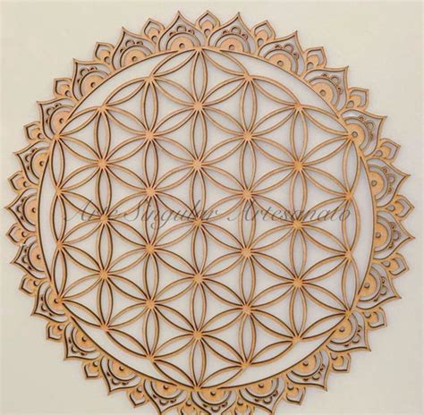 Mandala MDF Cru Flor Da Vida 60 X 60 Elo7 Produtos Especiais