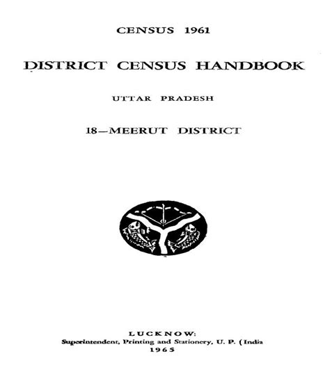 India District Census Handbook 18 Meerut Uttar Pradesh Census 1961