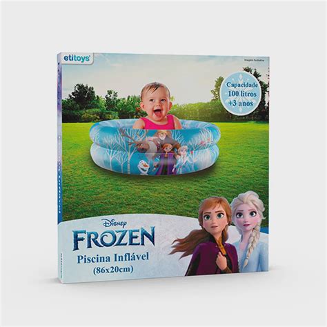 Piscina Inflável Frozen Caixa 100 Litros 86x20 cm Etitoys Ifcat