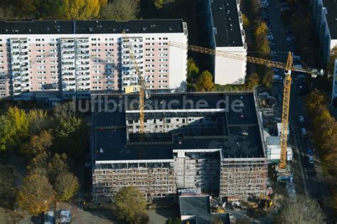 Luftaufnahme Berlin Herbstluftbild Baustelle Zum Neubau Eines Wohn