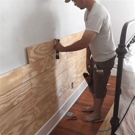 Cheap And Easy Diy Shiplap Wall Farmhouse On Boone