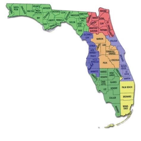 Florida Map Regions – Myers Lakeland