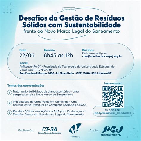 Seminário dos Comitês PCJ debate Os Desafios da Gestão de Resíduos