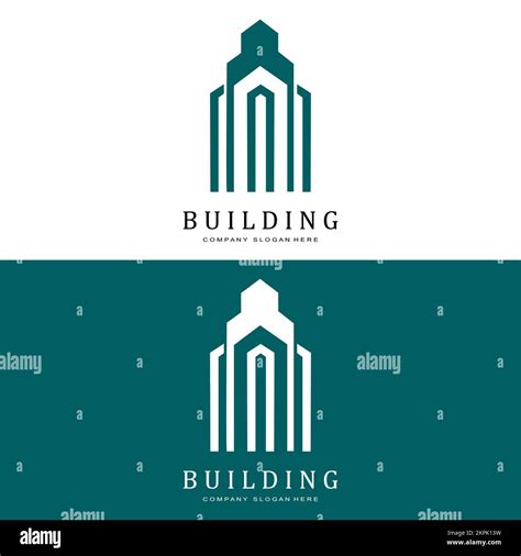 Building Logo Residential Architect Vector Design Suitable For