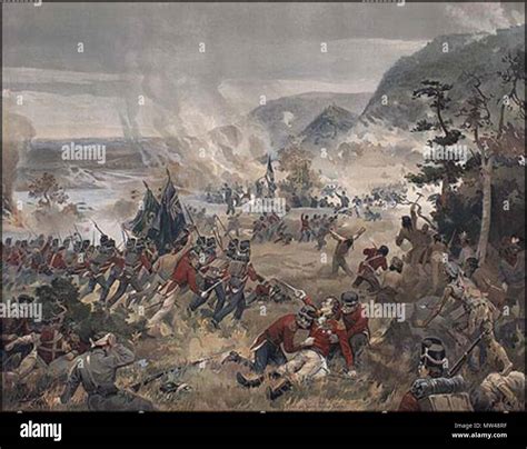 . Battle of Queenston Heights, 1812 . Sir Isaac Brock's death at the Battle of Queenston Heights ...