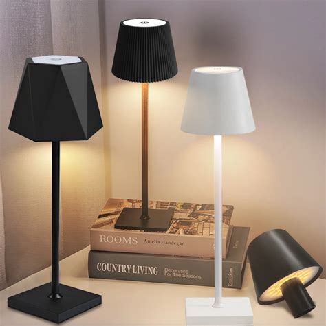 Recarreg Vel LED Touch Switch Desk Lamp 3 Cores Escurecimento Prote O