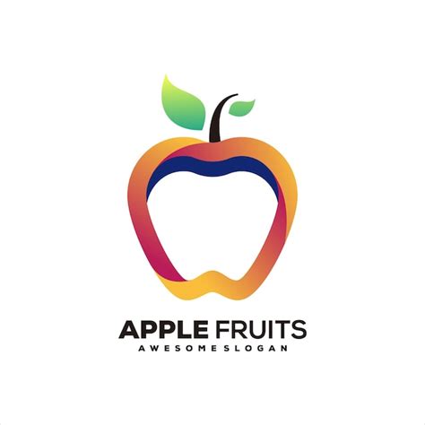 Free Vector | Apple fruit gradient logo