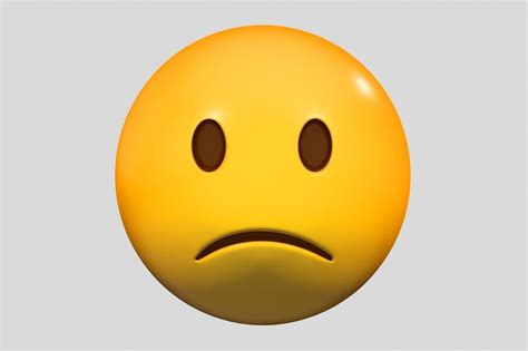 Emoji Slightly Frowning Face 3d Model Cgtrader