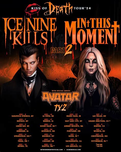 IN THIS MOMENT And ICE NINE KILLS Announce September October 2024 North