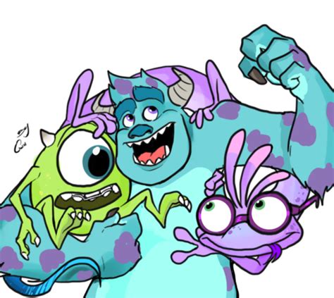 Mike Sulley And Randall Disney Fan Art Disney Art Disney Cartoons