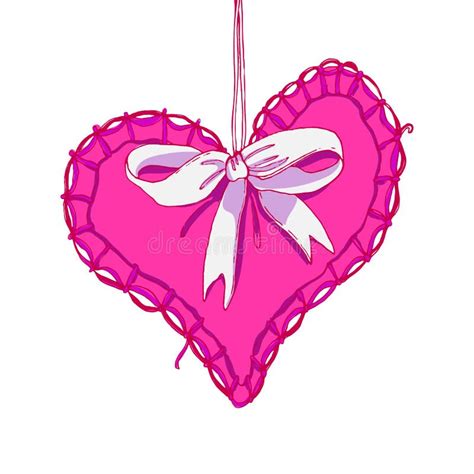 Hand Drawn Pink Heart Stock Vector Illustration Of Rose 63966636