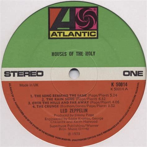 Led Zeppelin Houses Of The Holy