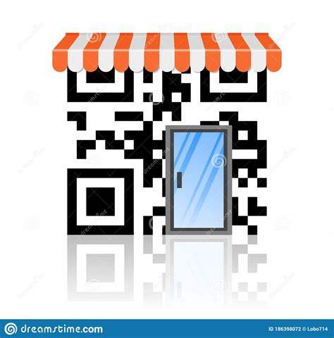 Achats En Ligne Du Concept De Code Qr Illustration Stock Illustration