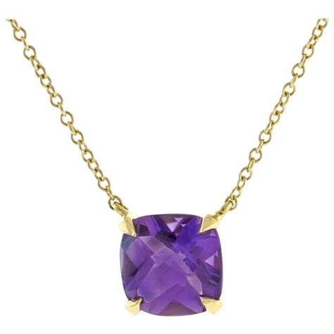 Tiffany And Co Pendant Amethyst Sparkler Gold Pampillonia Jewelers